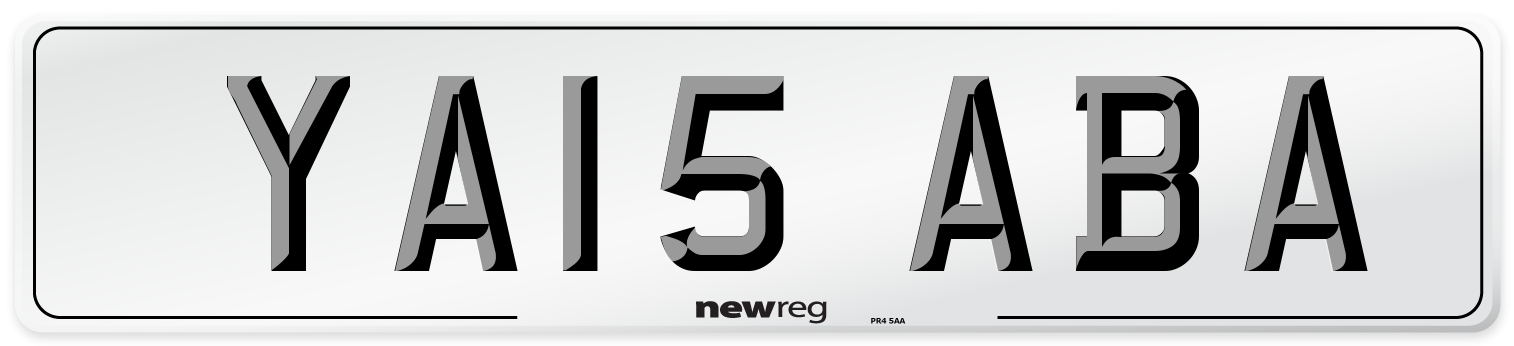 YA15 ABA Number Plate from New Reg